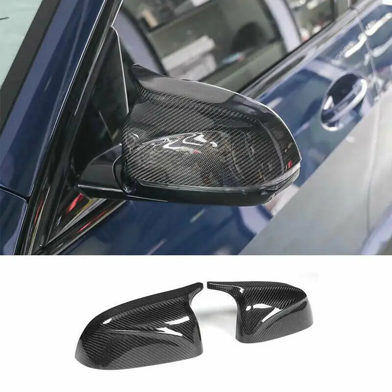 1Pair Real Carbon Fiber Mirror Cover Caps Fit For BMW X5 G05 X6 G06 X7 G07 2019-2022