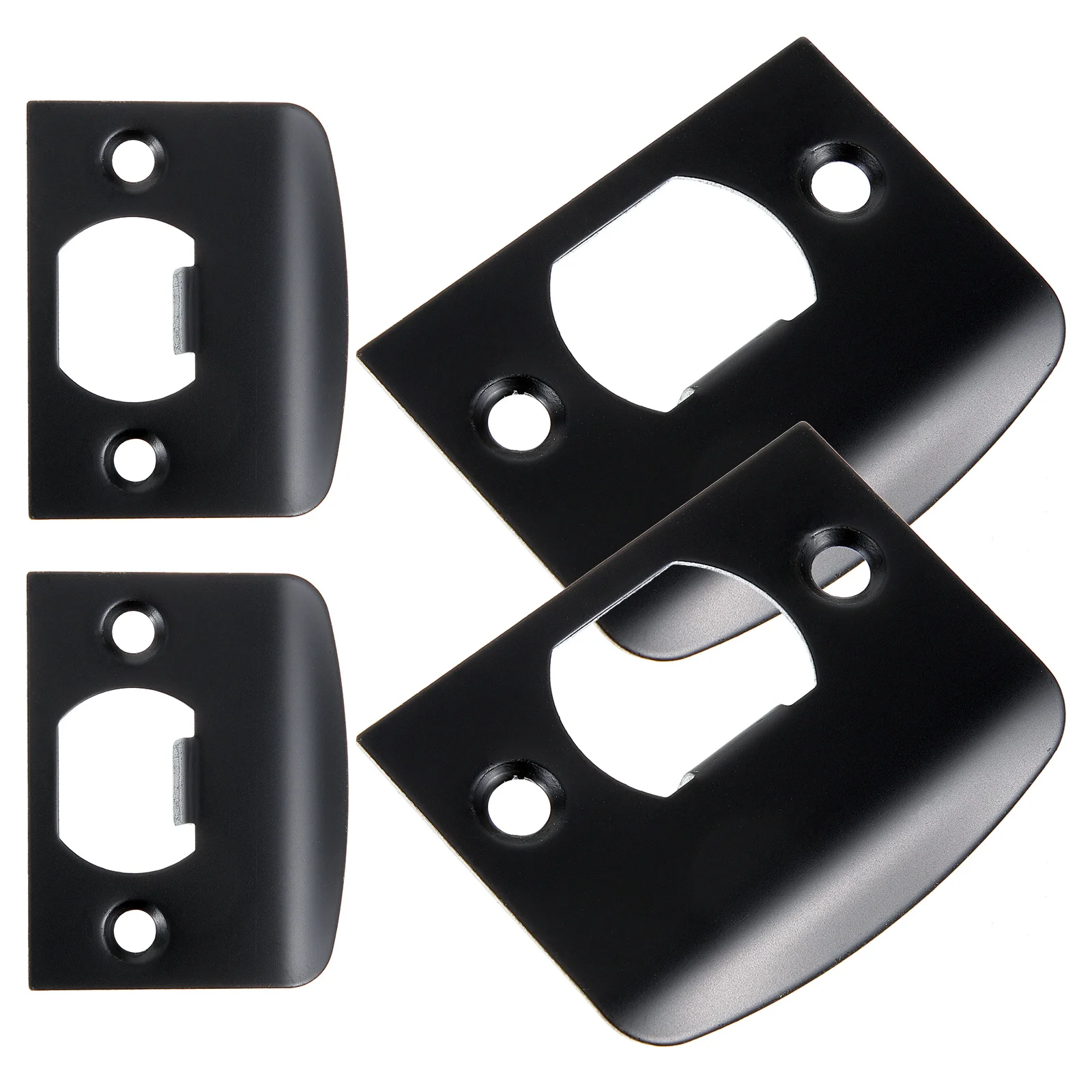 4 pçs deadbolt greve placa de aço inoxidável porta reforço capa placa fechadura da porta estabilidade kit segurança buraco enchimento