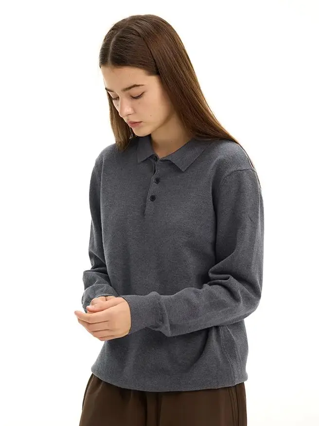 

Comfortable Soft Knitted Sweater American Casual Half-Zip Collared Top Unisex Autumn/Winter Soft