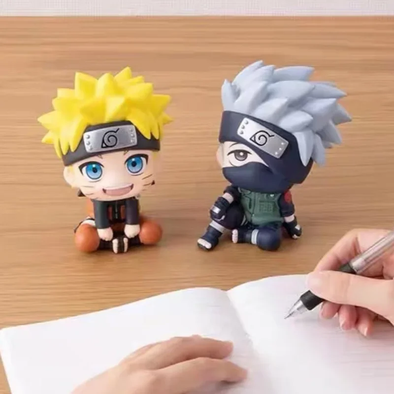 9cm Naruto Anime rysunek Naruto Kakashi figurka Q wersja Kawaii Sasuke Itachi figurka dekoracja samochodu kolekcja zabawek lalki