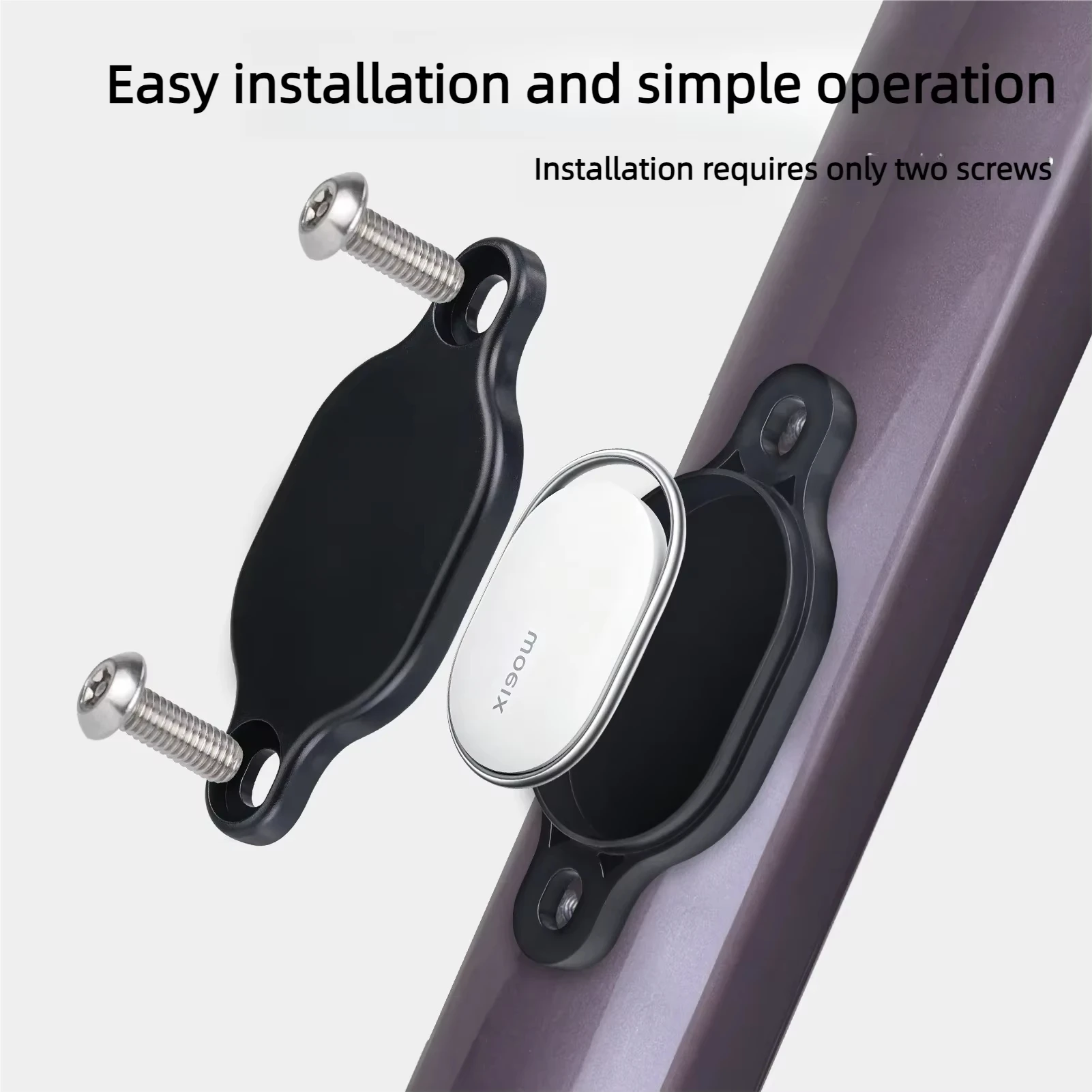 For Xiaomi Tag & AirTag GPS Tracker Mount Hidden Under Bike Water Bottle Holder Bike Locator Holder with Anti-Theft Screws