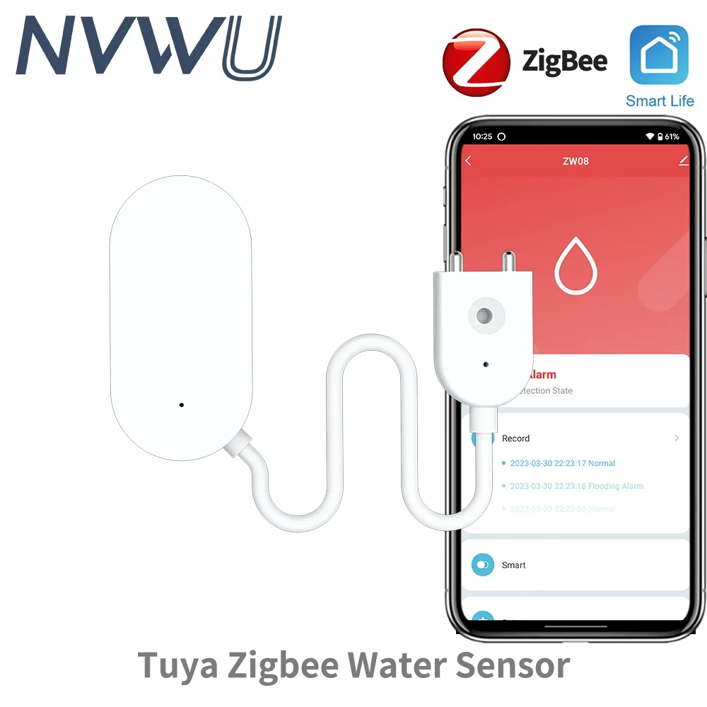 Tuya Zigbee Leak Sensor Water Leakage Detector Leakage Sensor Water Sensor Prevent Water Leakage For Smart Home var SmartLife