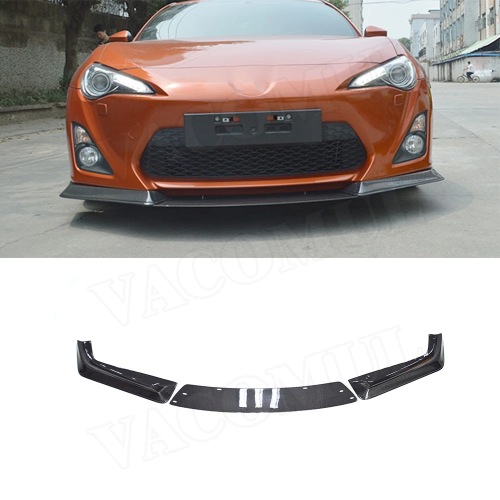 

VACOMUL Front Bumper Lip Splitters Chin Splitters Canards for Toyota GT86 J Style 2014 2015 2016 Carbon Fiber Lip Spoiler FRP