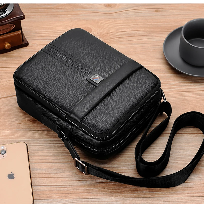 

Новинка 2024 года, мужская деловая сумка через плечо из натуральной кожи, сумка через плечо из воловьей кожи, сумки через плечо, сумка на ремне, мужская сумка 0A