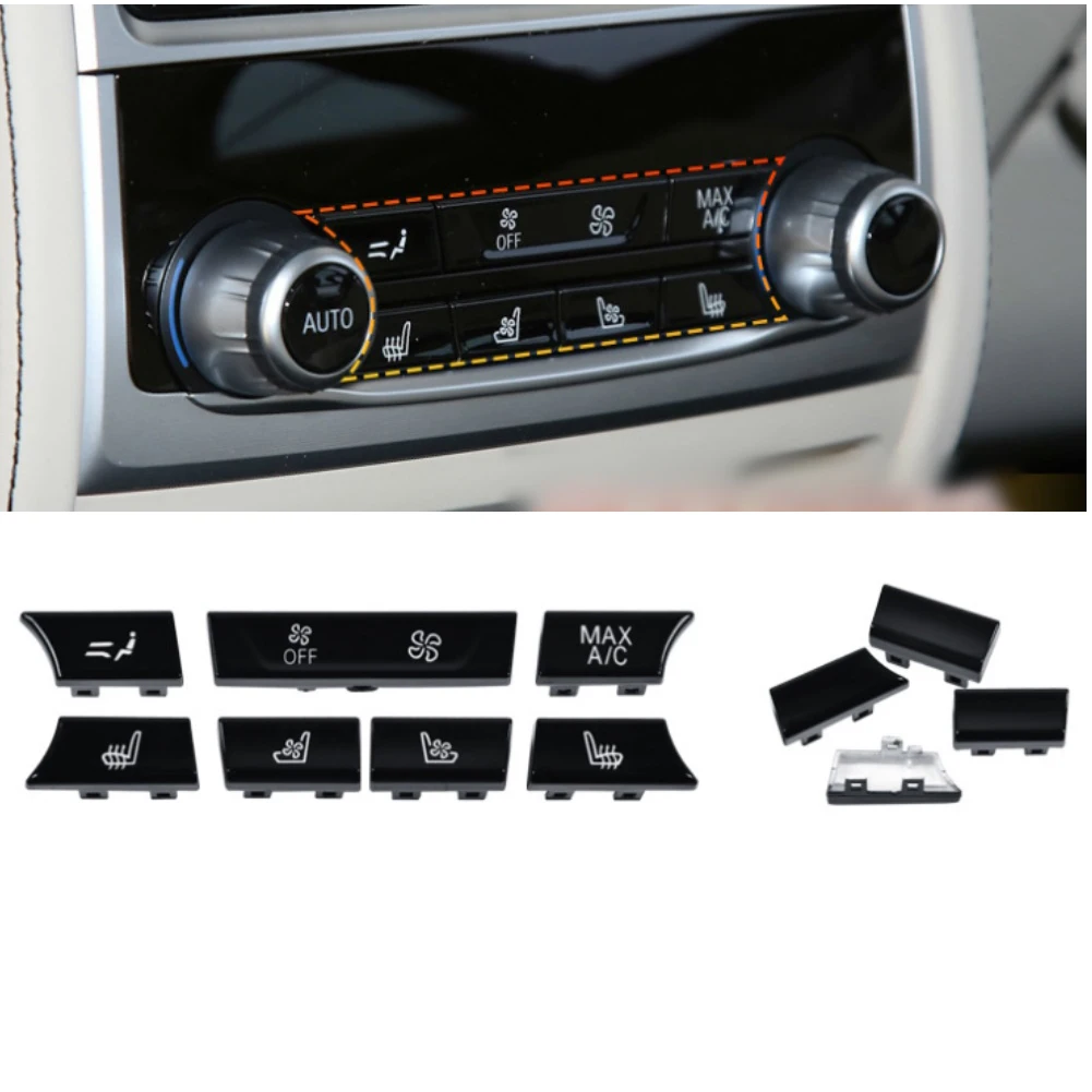 

For BMW For 5 Series For G32 Rear Air Conditioning Switch Adjustment Button 10.8*7.9*4.7cm PC ABS Black Car Accessories