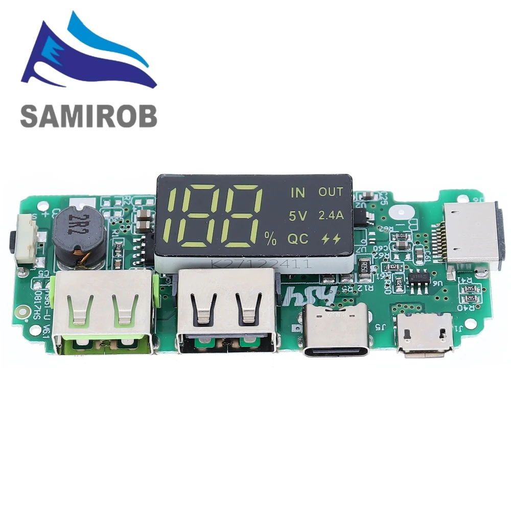 18650 شحن مجلس المزدوج USB 5 فولت 2.4A المحمول قوة البنك وحدة 18650 شاحن بطارية ليثيوم مجلس حماية الدائرة