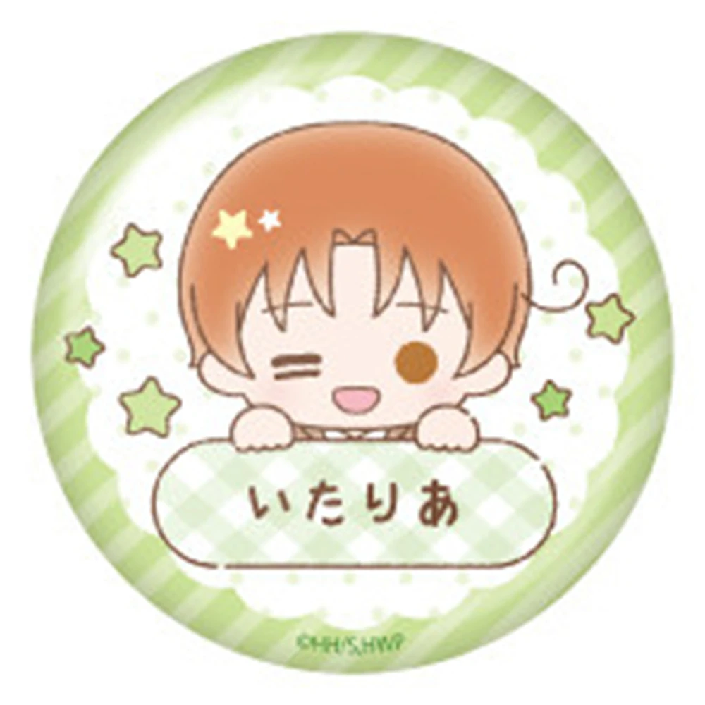 58mm Anime Hetalia Axis Powers Anna Braginskaya Feliciano Vargas Cosplay COSTUME Badge Pin SPTE Tinplate Brooch Prop Xmas Gift