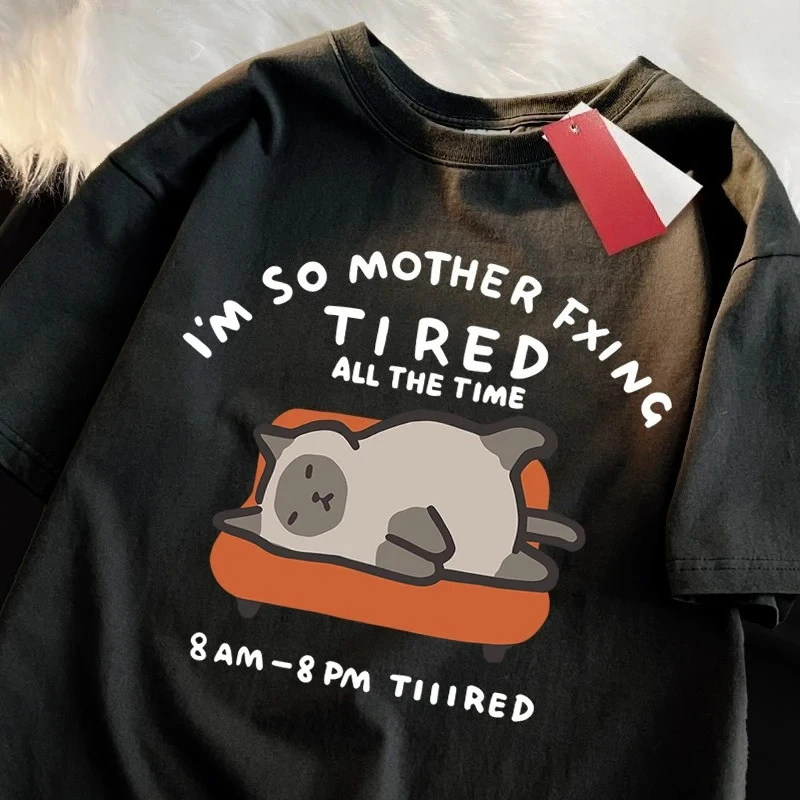 

Женские футболки в японском стиле Let Me Have A Rest, модная летняя повседневная футболка с коротким рукавом в стиле хип-хоп, женская одежда