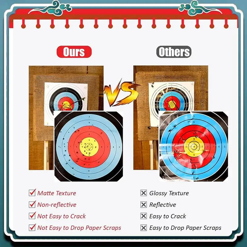 

Reliable Archery Targets Paper, Bow And Arrow-Targets For Hunting Backyard, Archery Target Practice Accessories