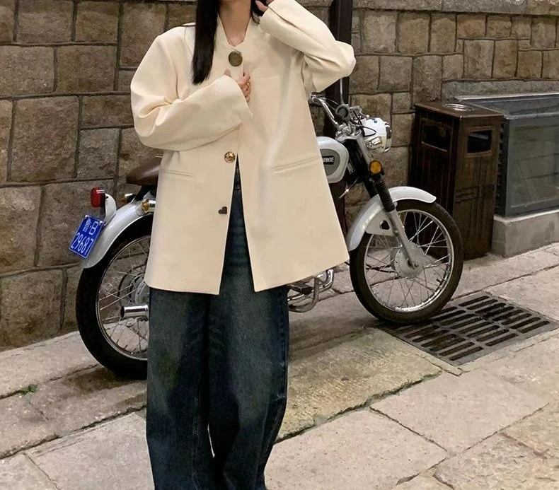 

2025 Spring New Design Loose Suit Versatile Top Casual Premium Coat