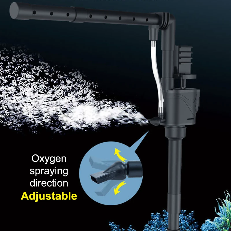 Small Upper Filtration Circulation Device Fish Tank Oxygen Pump Quiet Filter 3-In-1 Fish Farming Oxygen Pump