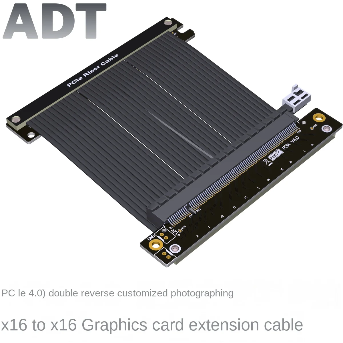 

ADT graphics card extension dual Reverse PCIe 4.0x16 full speed stable case seller custom shot