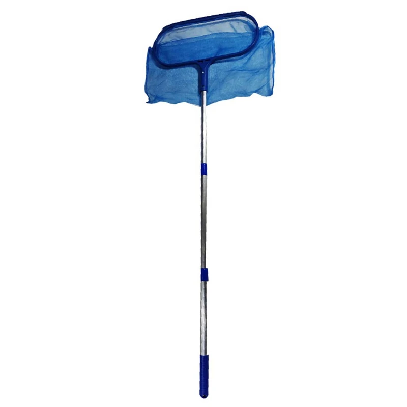 Swimming Pool Accessories Skimmer Net With Adjustable Telescopic Pole Deep Bag Net Water Surface Debris Cleaning Net