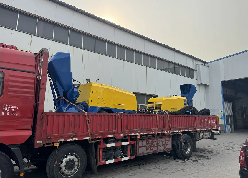 Minle ML837 Semi-dry Mortar Pump Hopper-Electric Plastering Machine Engine High Efficiency for Wall Rendering Floor Grouting
