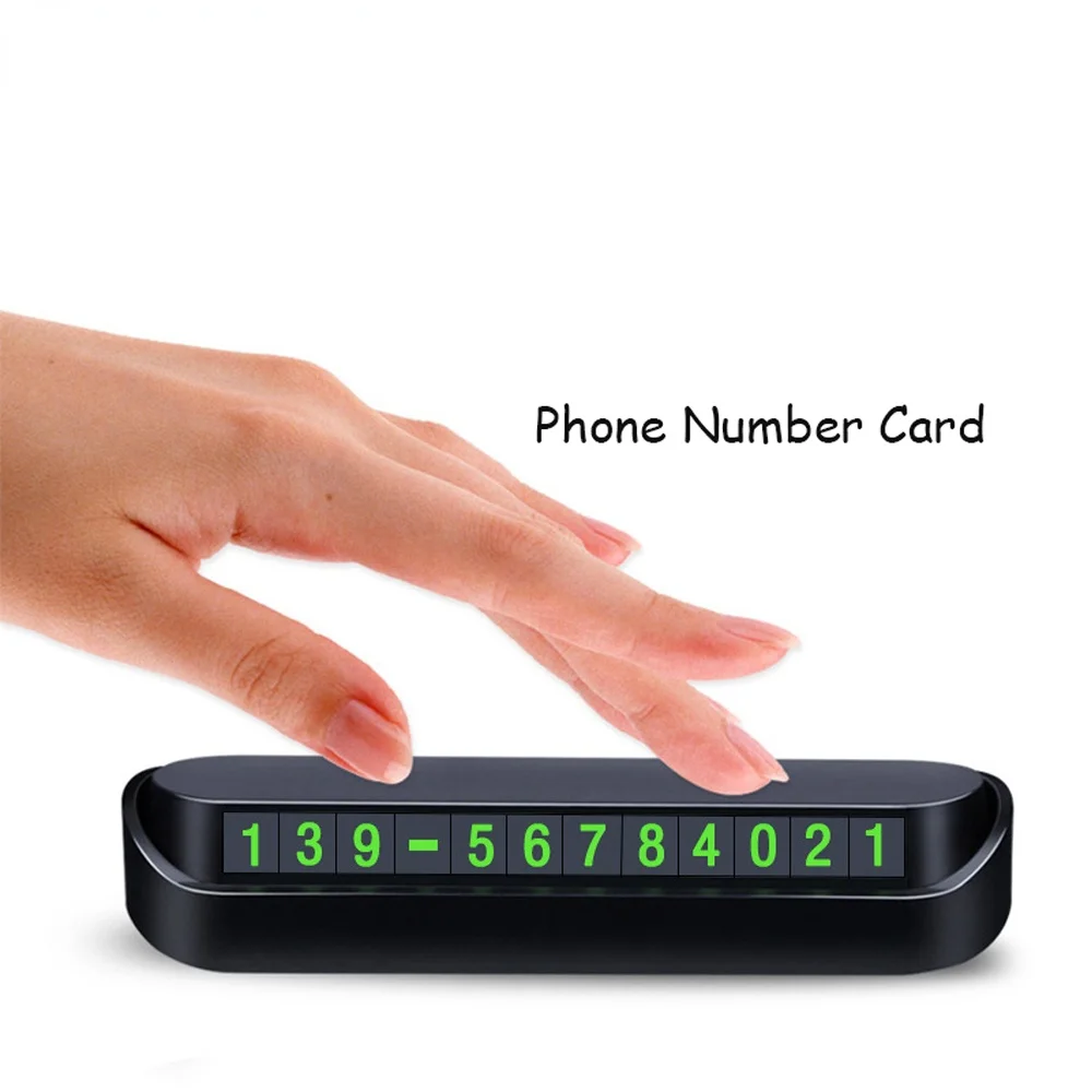 Car Phone Number Card Temporary Parking Card  Plate Telephone Number Car Park Stop Automobile Accessories 13x2.5cm/