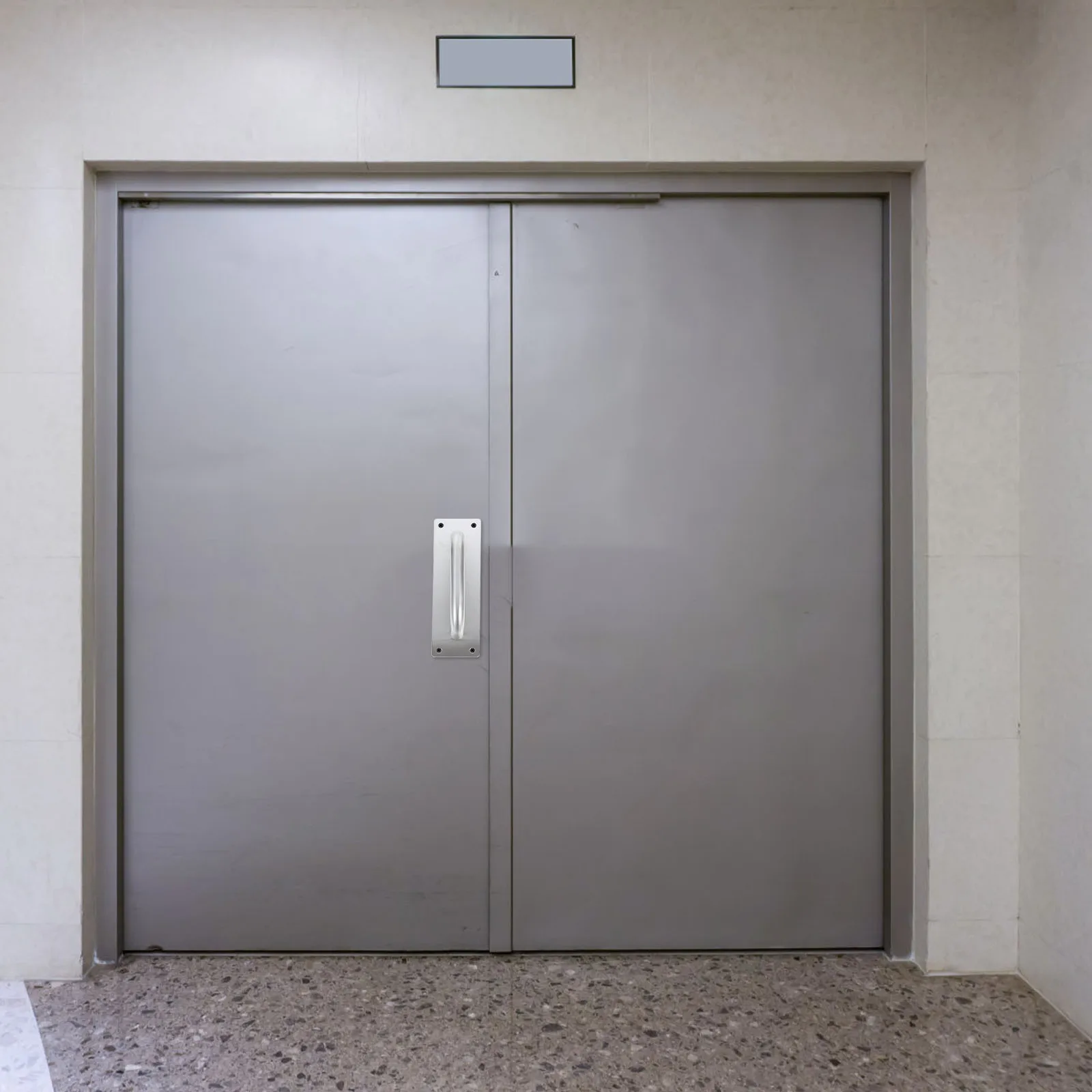 

2Pcs Fire Door Pull Push Plate Handles Heavy Duty Stainless Steel Smooth Operation Commercial Residential Door Hardware