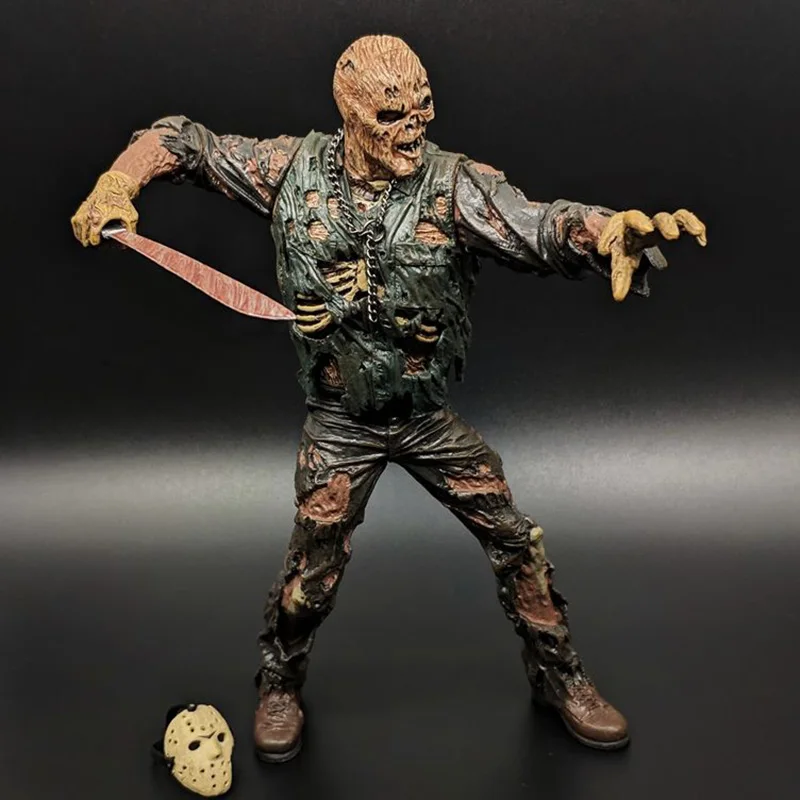 NECA Friday The 13th Figure Jason Voorhees Blood Action Figure 2009 Vesion Collectible Model Toys Christmas Halloween Gifts