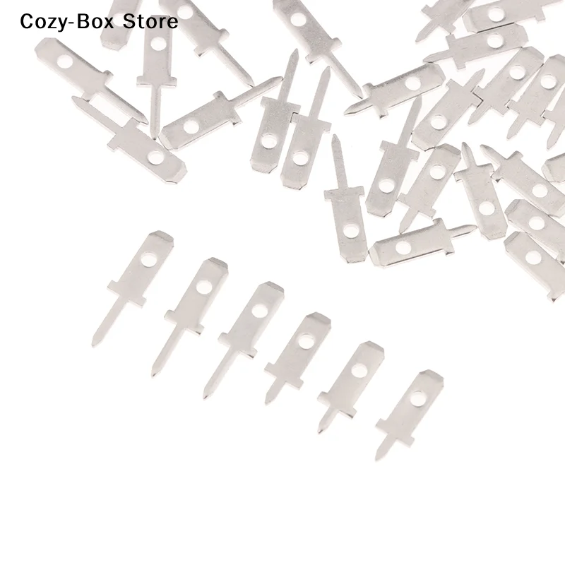 [ZY]50Pcs PCB Welding Sheet Solder Lug Thickness One Legs 2.8 Inserts 0.8mm Plug Spring Terminal [ZY]