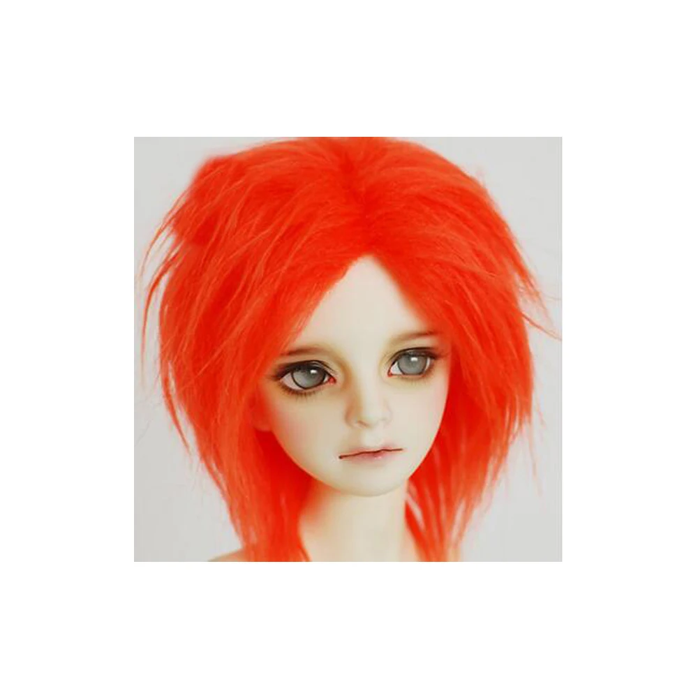 M0105 children handmade toy 1/12 1/8 1/6 1/3 1/4 uncle Doll wig BJD/SD doll props Accessories Orange red purple hair 1pcs