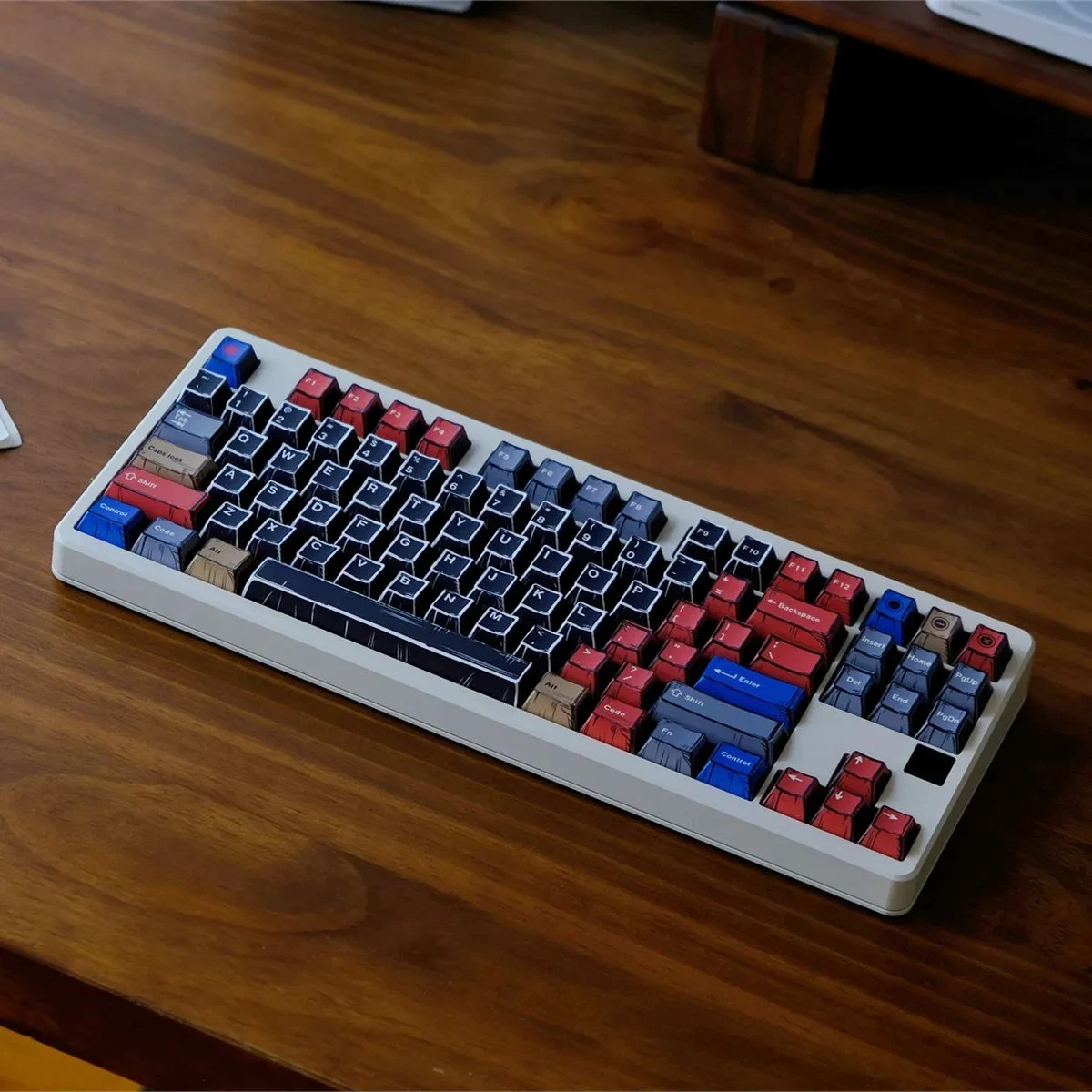 151 klawiszy Comic Dye Sublimation PBT Keycaps Black Mixed Lights Keycaps KR RU DE EN Layout Cherry Profile for MX Switches Keybaord
