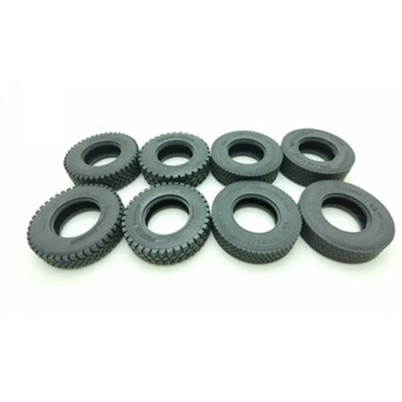 2* Rubber Tyre Tires Set for Tamiya 1/14 770S 56368 Trailer RC Truck Buggy Car #