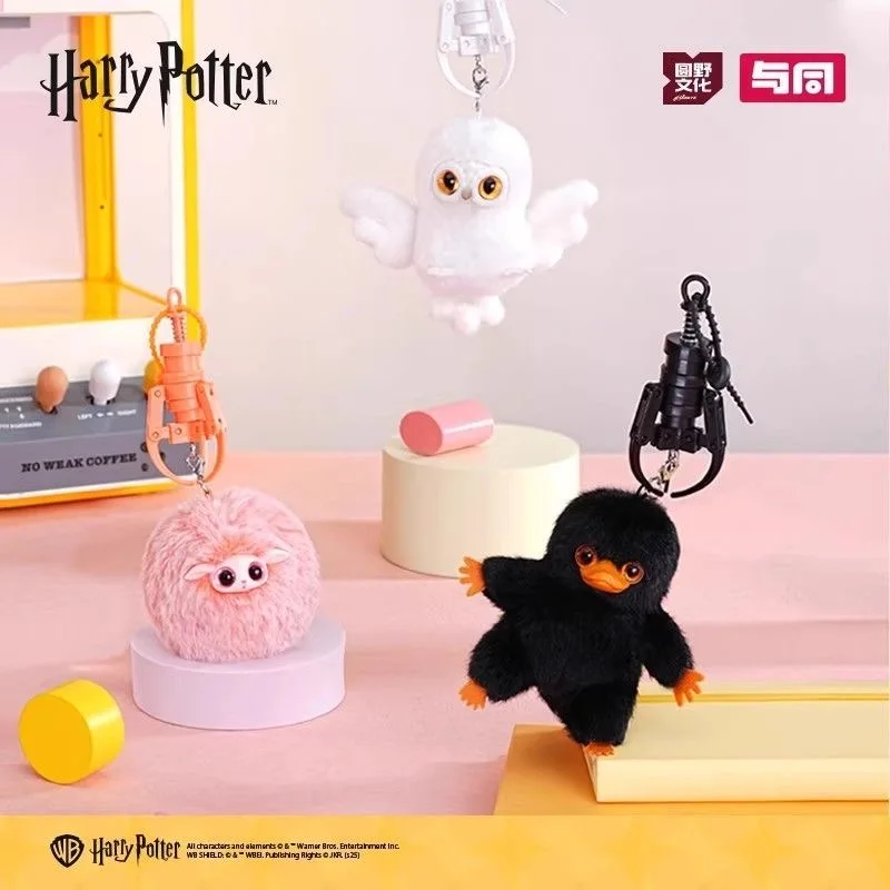 Auténtica Caja Sorpresa de Peluche de la Serie Harry Potter y Animales Fantásticos de Tercera Generación, Juguete de Regalo, Niffler, Hedwig, Puffskein