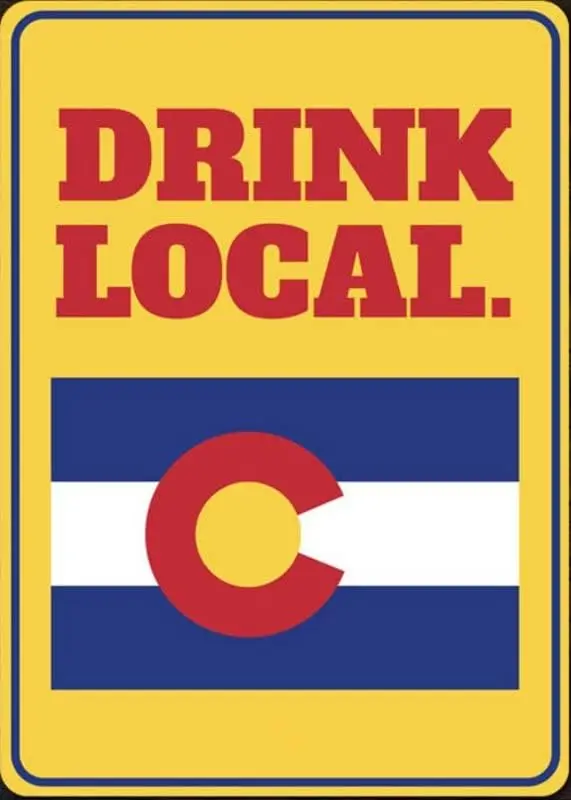 Drink Local Sign, Colorado Drinking Home, Mountains, Decor, Decor For Drinking, Quality M