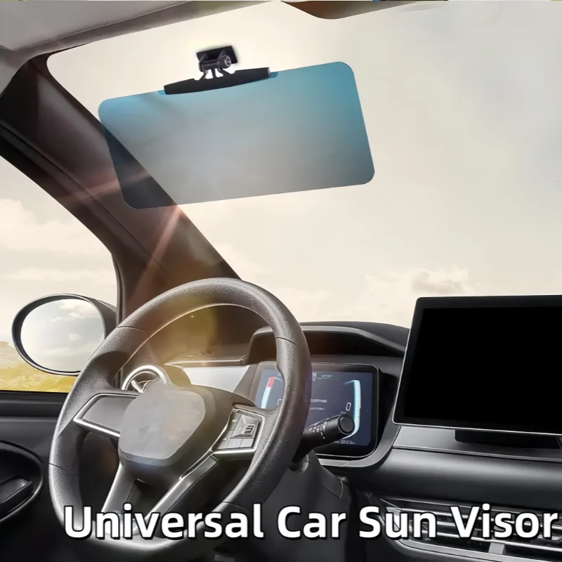 Universal Car Sun Visor UV Blocking Anti Glare Sun Shade Polarized Sun Blocker Day-night Mirror Adjustable Auto Accessories