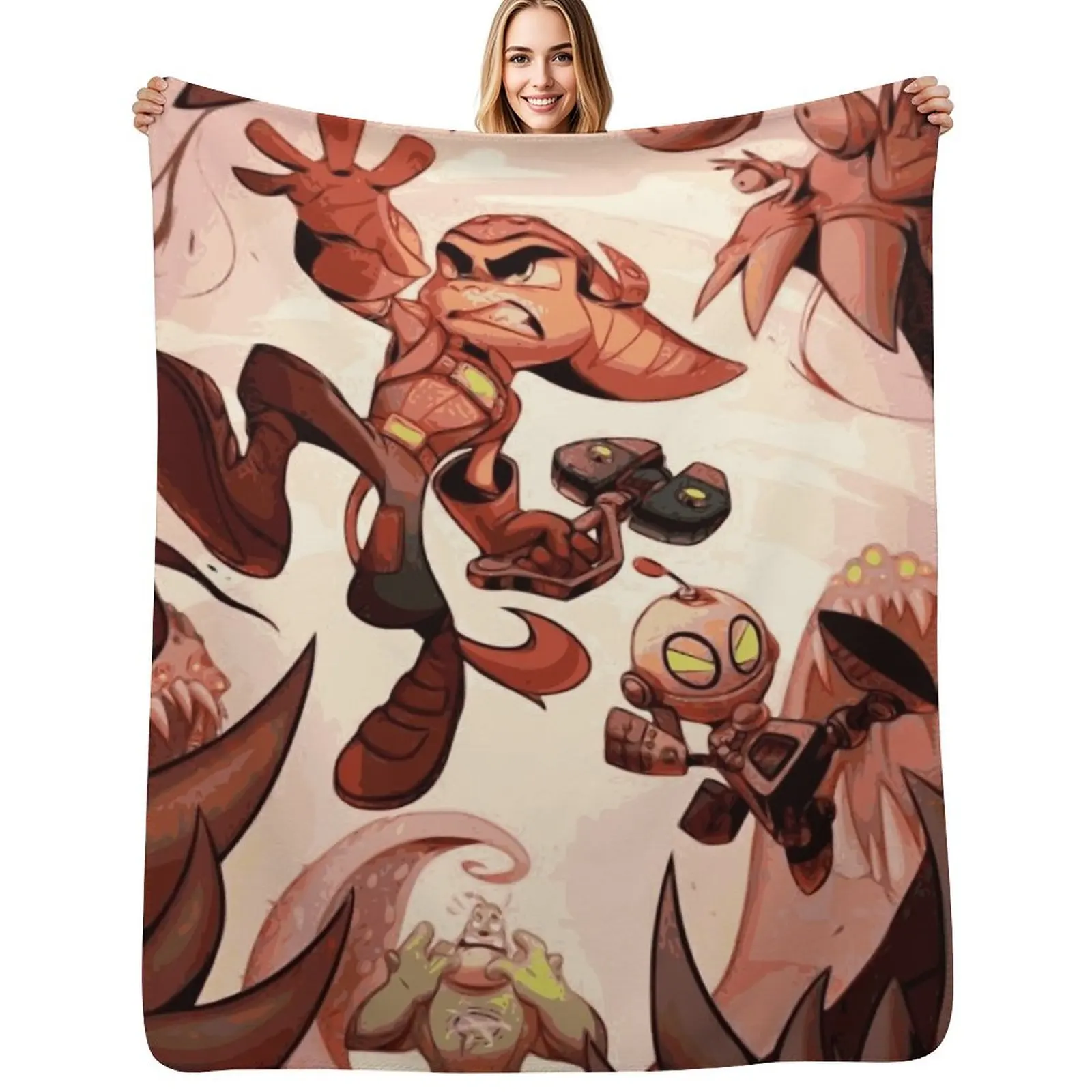 

Ratchet and Clank Ready to Fight Throw Blanket Sofa Throw blankets and throws Giant Sofa Blanket
