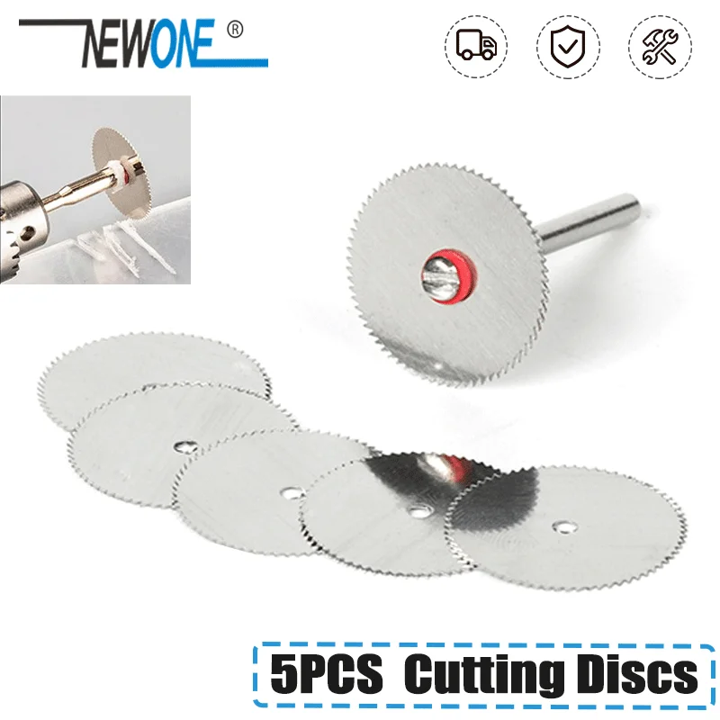 

5Pcs 22mm Stainless Steel Slice Metal Cutting Disc with 1 Mandrel for Dremel Rotary Tools