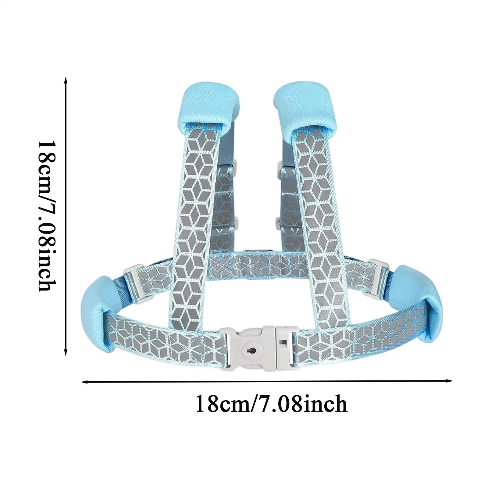 حزام أطفال لحماية الطفل، حزام عاكس قابل للتعديل ومضاد للفقدان مع قفل للسفر في الهواء الطلق للفتيات والأولاد