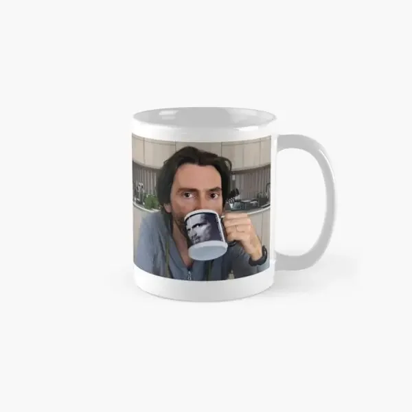 David Tennant Staged Left Handed Class  Mug Tea Gifts Image Design Photo Cup Drinkware Picture Handle Round Simple Coffee