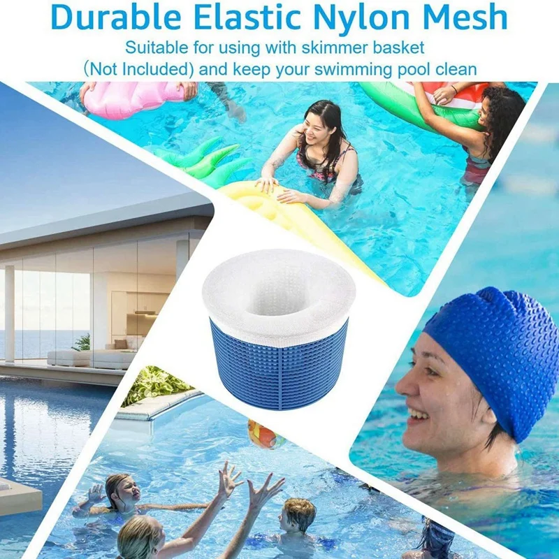 Piscina Skimmer Meias, sacos de filtro, a meia perfeita, Net, Saver para proteger o seu chão ou acima da piscina do solo, 50-Pack