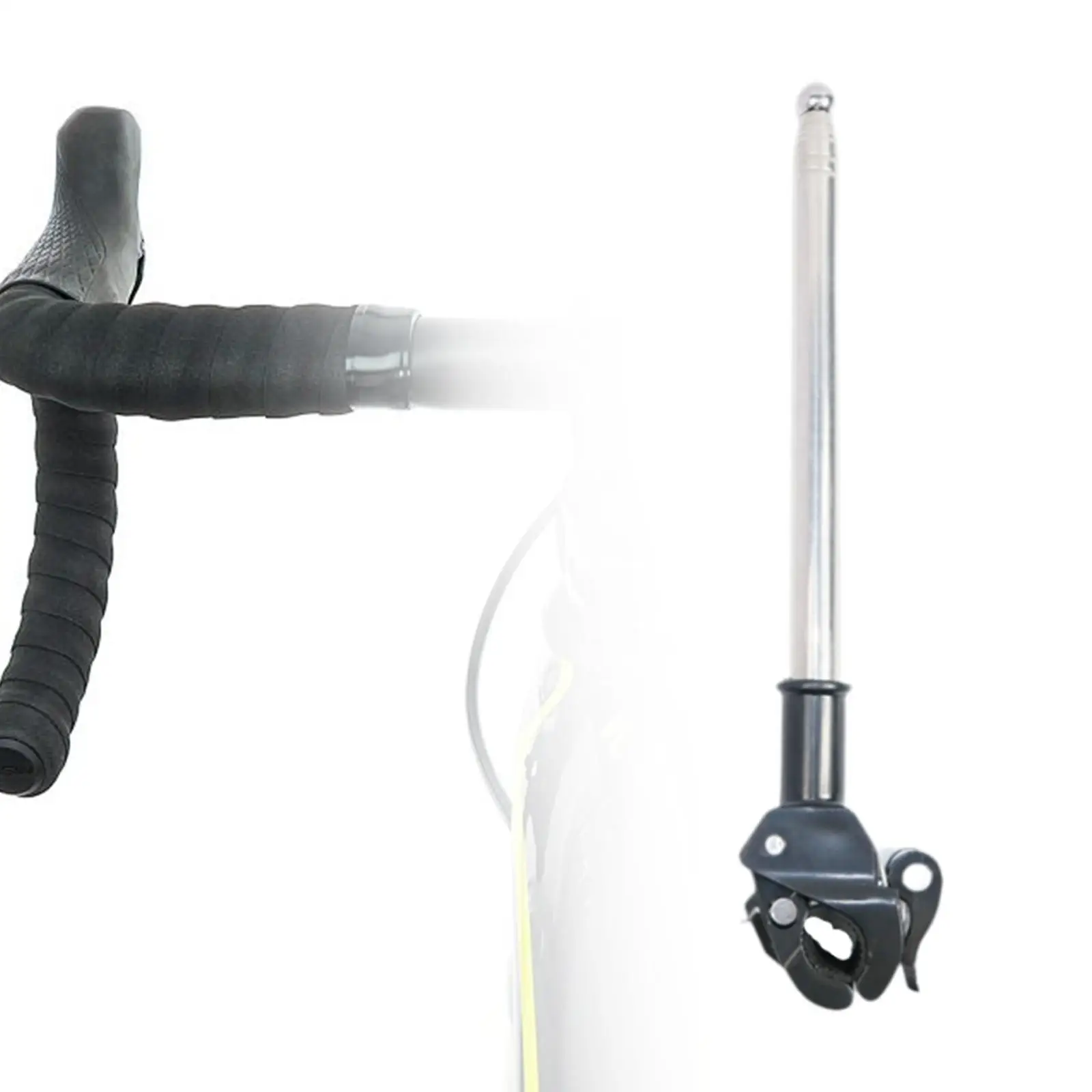 

Motorcycle Flagpole Stand Flagstick 130cm Metal Heavy-duty Outdoor Flag Pole Bracket Clip-on Flagpole Holder for Boat Vehicle