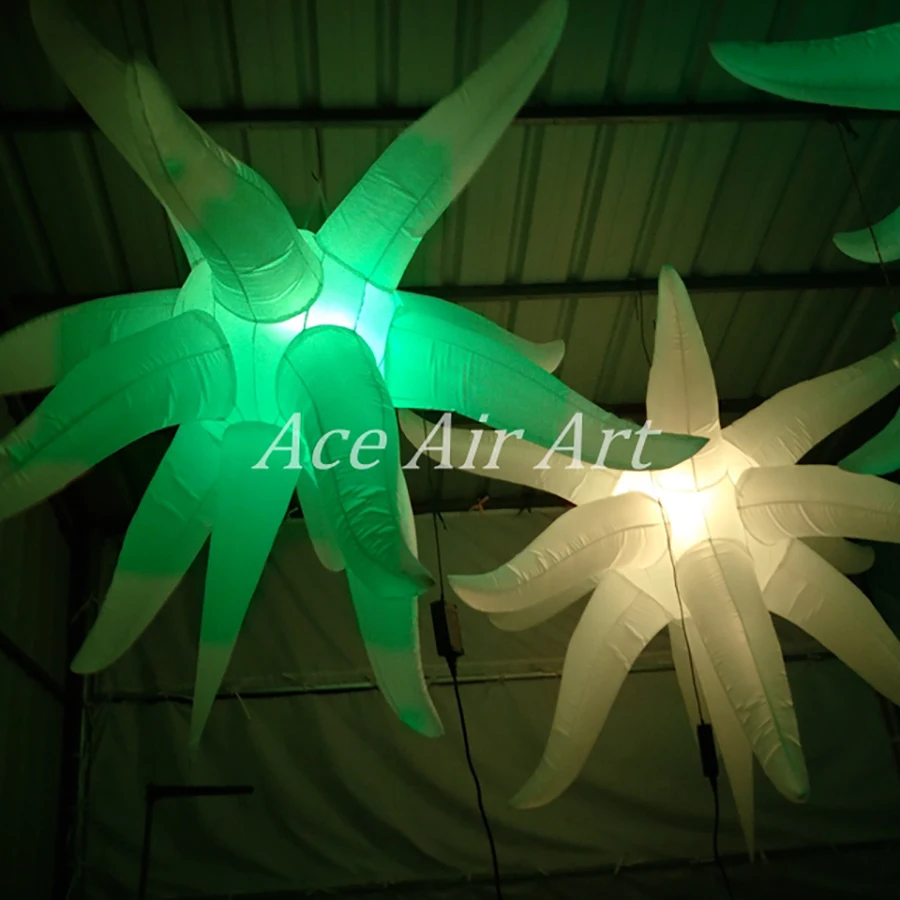 Beautiful Led light Inflatable Star For Night Club,Wedding, Stage Ceiling Decoration