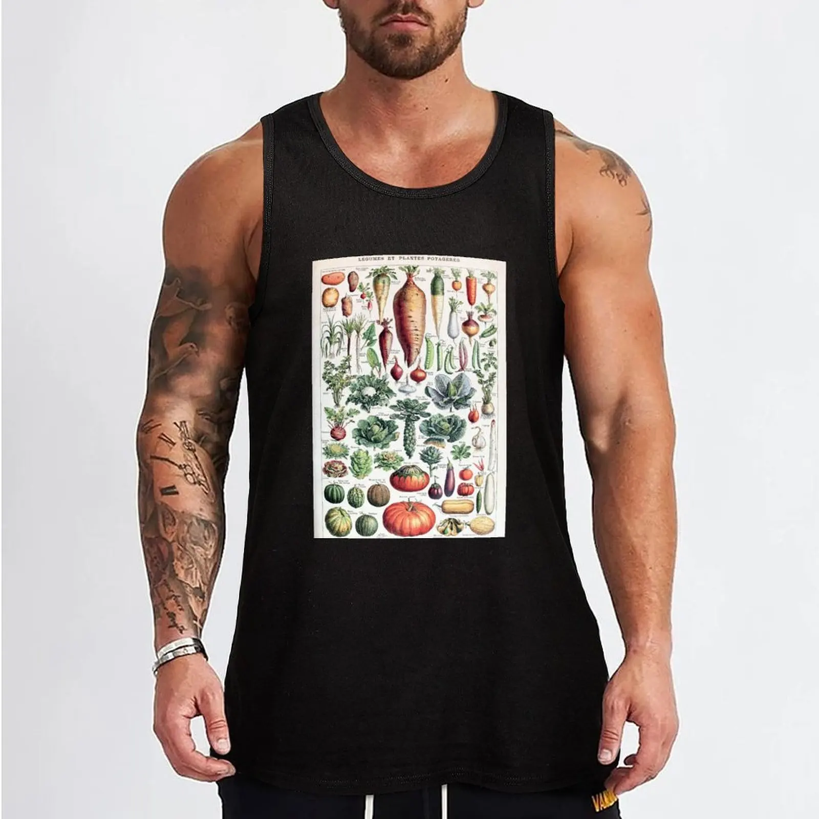 Adolphe Millot - Légumes pour tous - French vintage poster Tank Top gym training accessories Men's summer clothes 2025