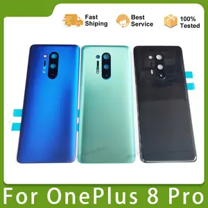 Bilashmart BackShell Back Glass Cover OnePlus 8 Pro Back Door Replacement Battery Case Rear Housing Cover OnePlus 1+8 8 Pro Camera Lens