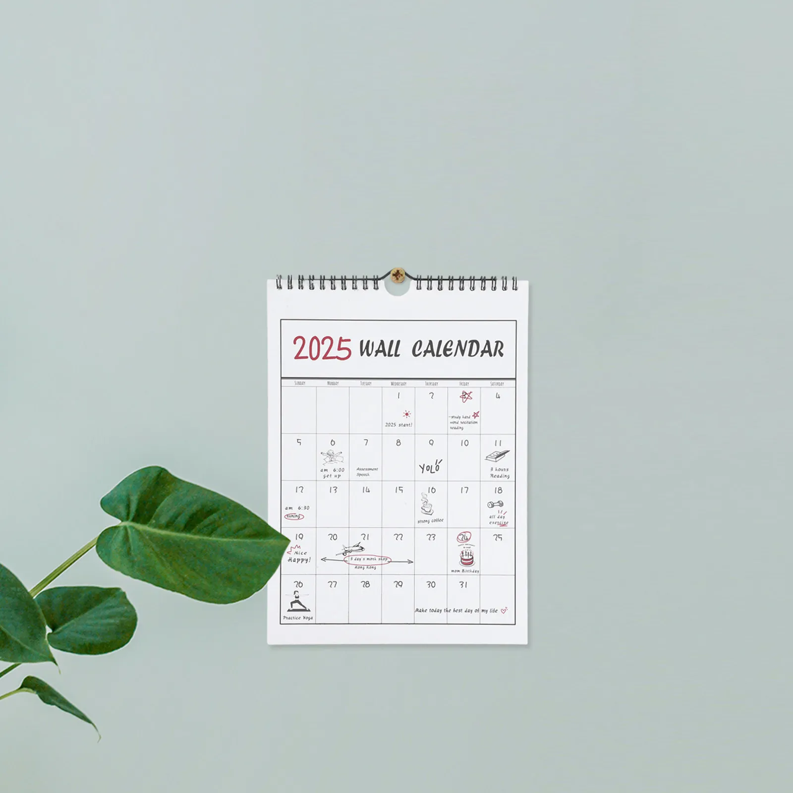 

Ежемесячный настенный календарь на 2024.9-2025.12, подвесной бумажный календарь, креативный офисный планировщик, настенное украшение, ежедневный органайзер.