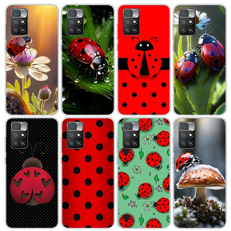 Insect Seven-Star ladybug Phone Case For Xiaomi Redmi 12 12C 10A 10C 10 9A 9C 9T 9 8 8A 7 7A 6 6A K40 K20 Pro S2 Soft TPU Back C