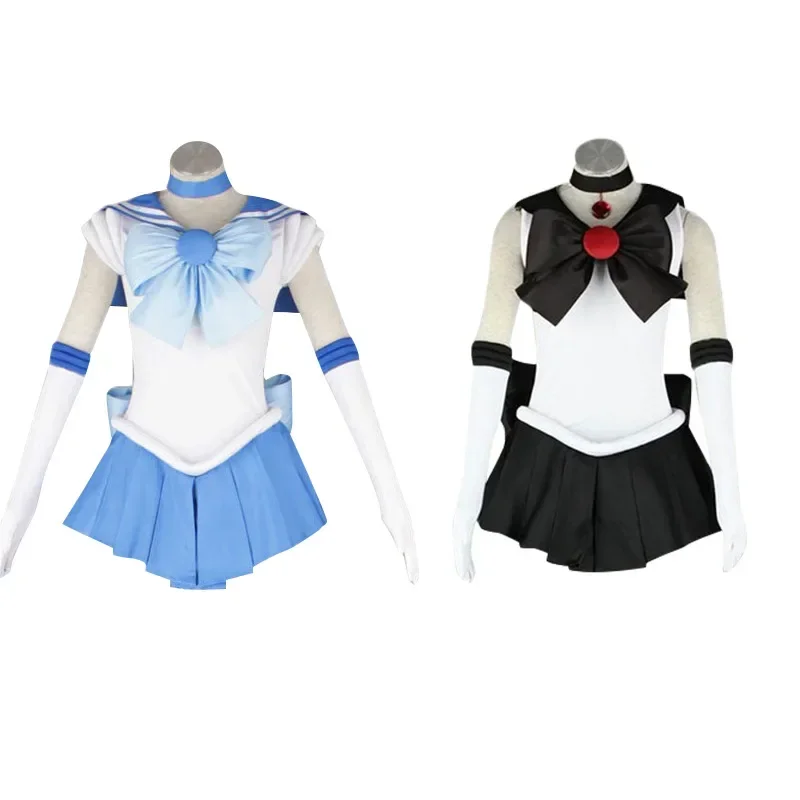 Anime Sailor Moon Cosplay Traje com Peruca para Adultos e Crianças, Vestido Tsukino Usagi, Trajes de Halloween, Roupas Loli, Fato de festa