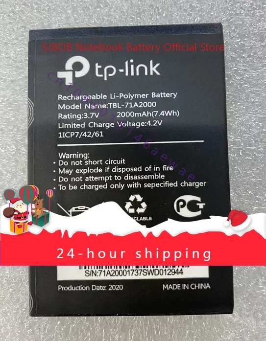 For TP-Link/Neffos TP-LINK TL-TR861 TBL-71A2000 Full Capacity Battery