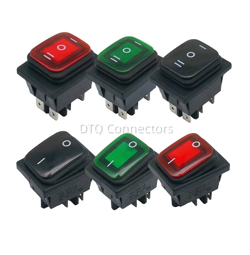 

KCD4 Waterproof Switch Rocker Switch Power Switch 2 position/ 3 position 6 Pins self-locking 16A 250VAC/ 20A 125VAC