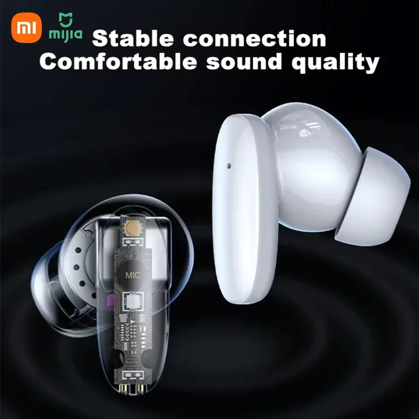 Earphone Bluetooth Nirkabel Xiaomi, Earphone Gaming In-Ear Nirkabel dengan Mikrofon, Earphone Tahan Air Olahraga Latensi Rendah