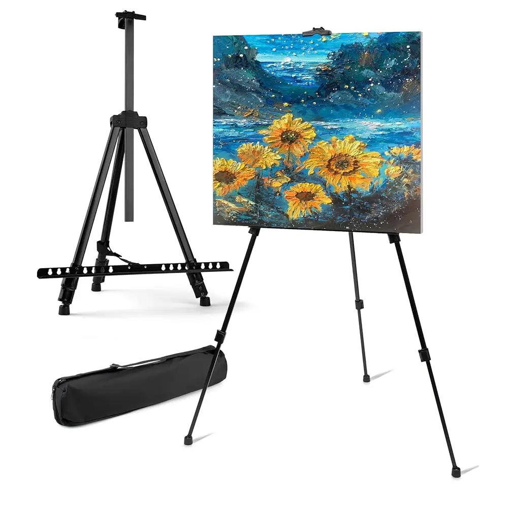 

Мольберт для художников, портативный регулируемый мольберт с сумкой для переноски, мольберт-тренога для демонстрации, высота от 17 до 63 дюймов
