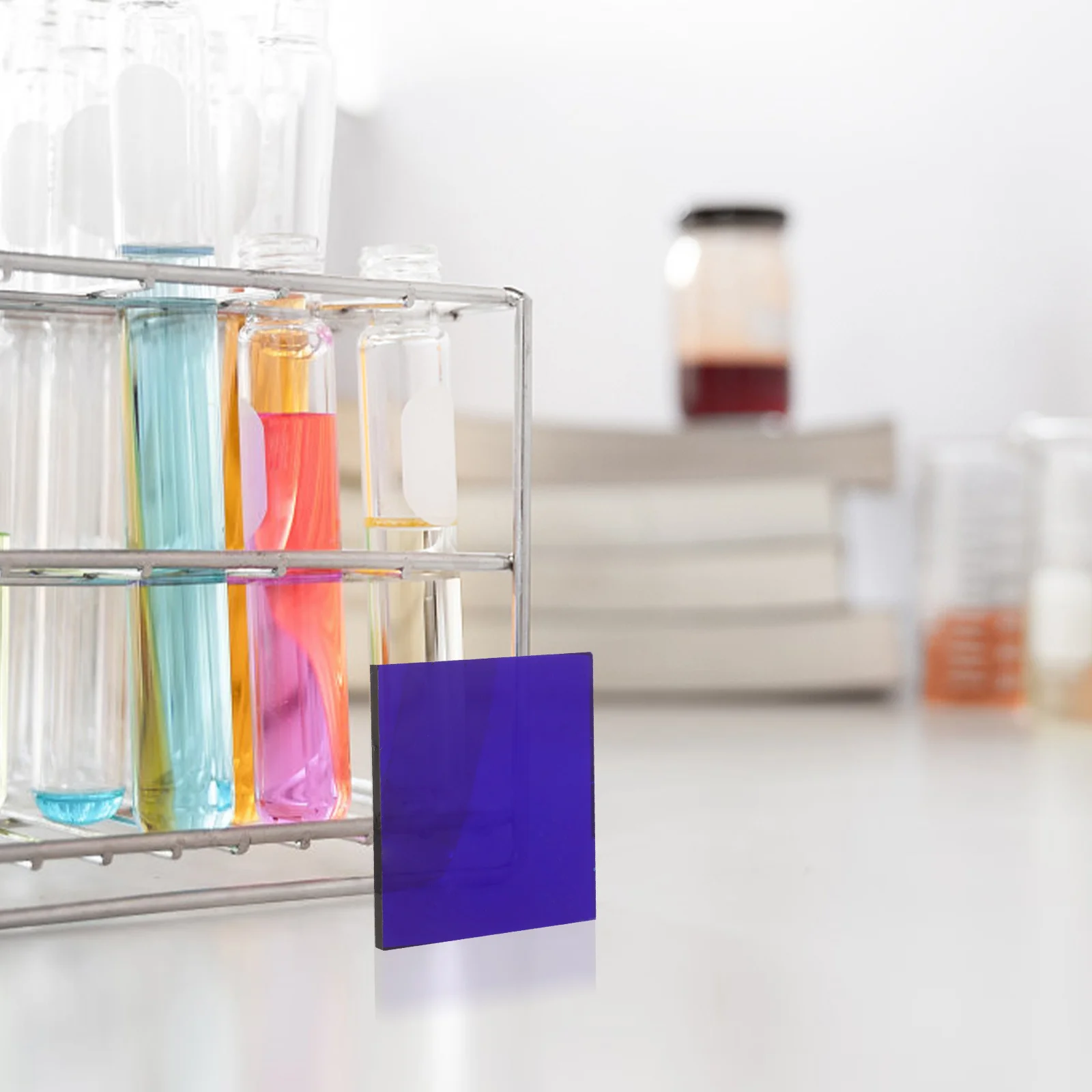 

Cobalt Glass Plate 5x5cm Chemistry Physical Experimental Equipment Accurate Flame Color Reaction Tool School