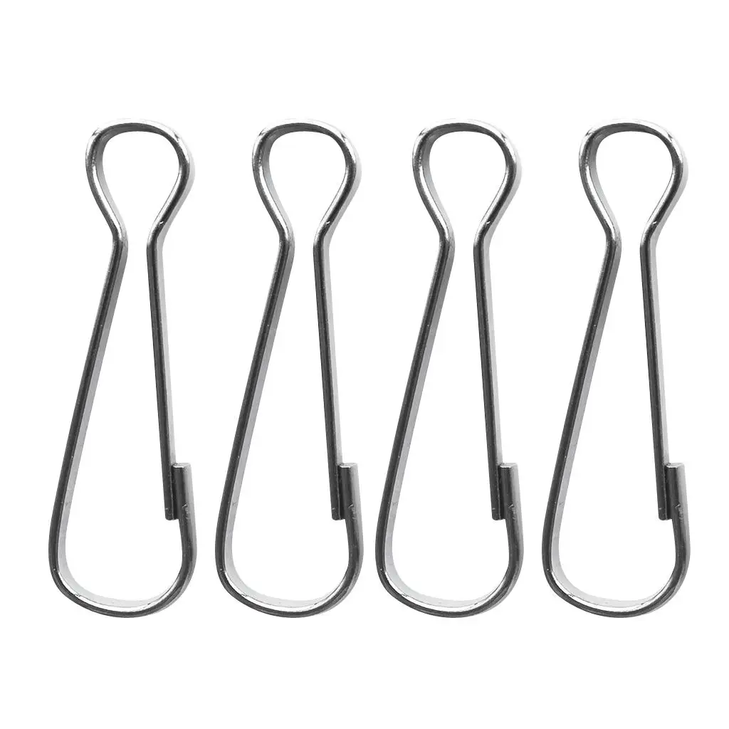 Silver Flag Pole Clip Hook Anti Snap Hook Attachment Parts for Garden or Home Flagpole Use
