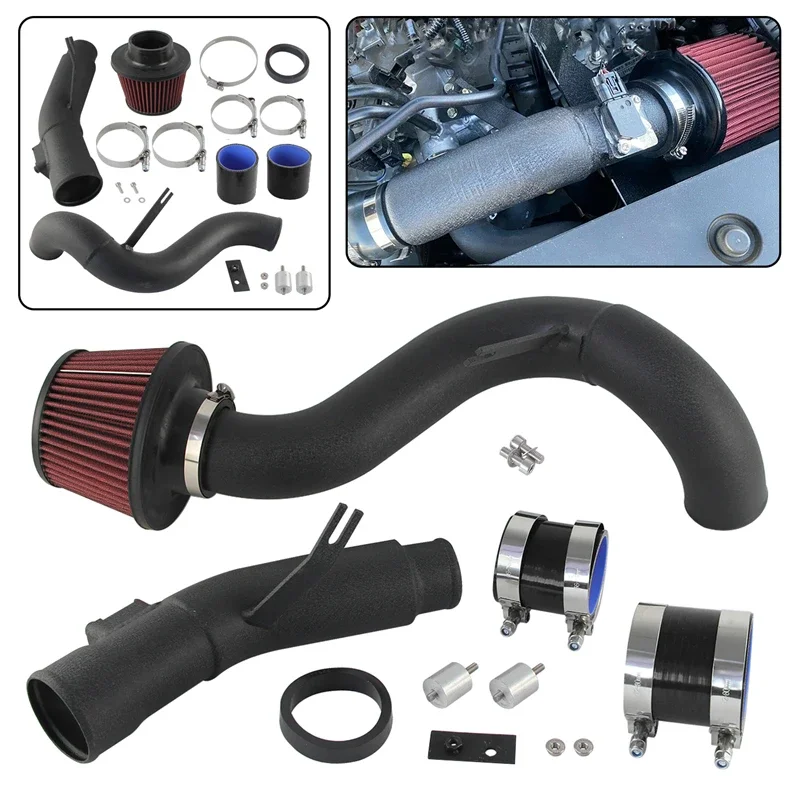 Air Intake CAI Piping Turbocharged Aluminum Pipe Short Ram Cold + Air Filter Kit For Honda Civic SI L15B7 2016-2021 1.5L Engine