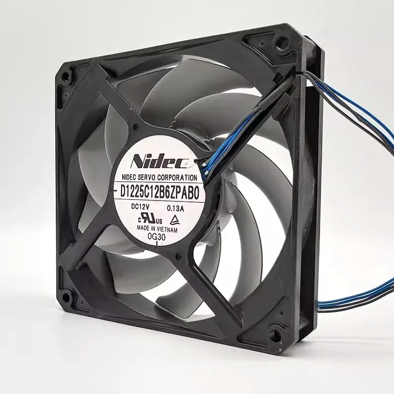 NIDEC D1225C12B6ZPAB0 12V 0.13A 12025 sickle ultra quiet energy-saving cooling fan