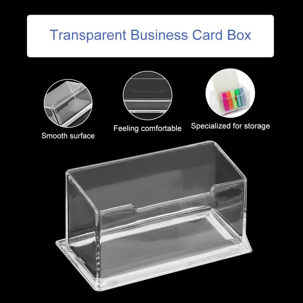 Прозрачная настольная полка, коробка для хранения, демонстрационная подставка, акриловый пластиковый прозрачный Настольный держатель для визиток, держатель для карт, 1 шт.