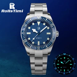 Rollstimi Men's Watches 2024 New Automatic Watch Men BGW9 Luminous Bezel NH35 Mechanical Wristwatch 100M Waterproof Diving Clock